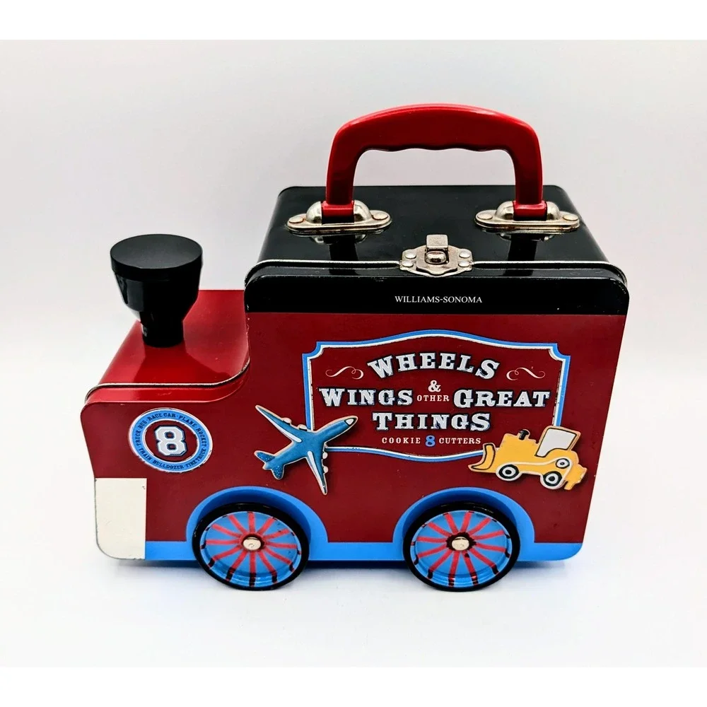 Williams-Sonoma Wheels Wings & Other Great Things 8pc Cookie Cutter Set Tin